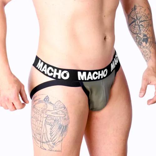macho mx27gr jock szary-beżowy m syntetyczna skora kolekcja fetish na Arena.pl