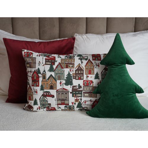 Poduszka Choinka Zielona Aksamitna prezent dla dziecka ozdoba świąteczna na Arena.pl