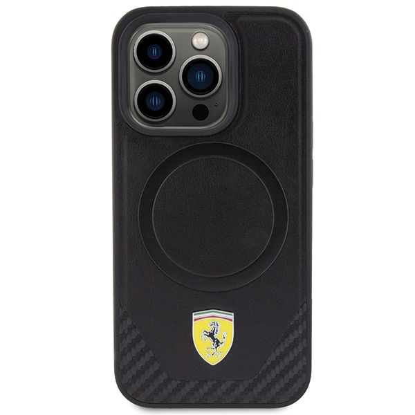 Etui Ferrari do iPhone 15 Pro, Czarny MagSafe zdjęcie 3