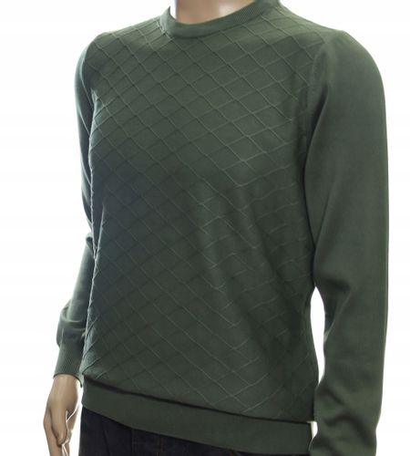 STROKERS klasyczny sweter męski ze wzorem  2XL XXL zielony khaki na Arena.pl