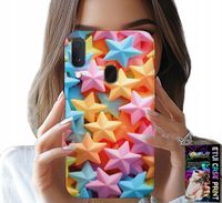 ETUI DO SAMSUNG GALAXY A40 - KOLOROWE GWIAZDKI GWIAZDA FUTERAŁ +FOLIA