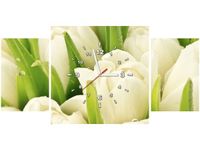 80X40CM ZEGAR DELIKATNE TULIPANY OBRAZ