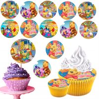 OPŁATEK na BABECZKI MUFFINKI zestaw na urodziny 12szt. - KUBUŚ PUCHATEK