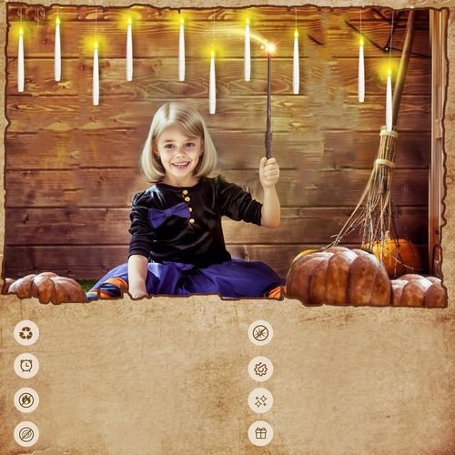 Latające Swiece LED, 10 Sztuk, z Pilotem Zdalnego Sterowania,Swiece Wiszące na Arena.pl