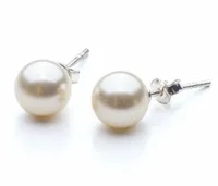Srebrne Kolczyki 925 z elemen. Swarovski Perły 8mm