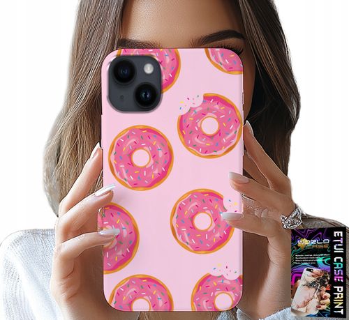 ETUI DO IPHONE 14 PLUS - WZÓR Z PĄCZKAMI DONATAMI POLEWĄ CUKROWĄ na Arena.pl