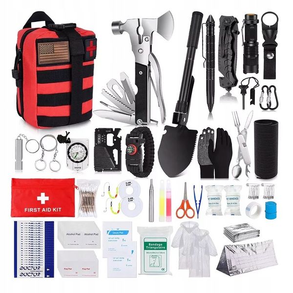 Zestaw survivalowy z torbą + MULTITOOL + APTECZKA zdjęcie 1