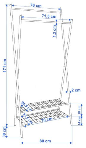 Wieszak stojący Xavier - czarny na Arena.pl