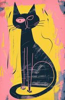 Plakat 56,6x86,4cm Kontrastowa Kotka