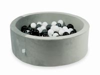 Suchy basen z piłeczkami 200 sztuk 90x30 Velvet szary (białe, grafitowe, czarne, białe sweterkowe)