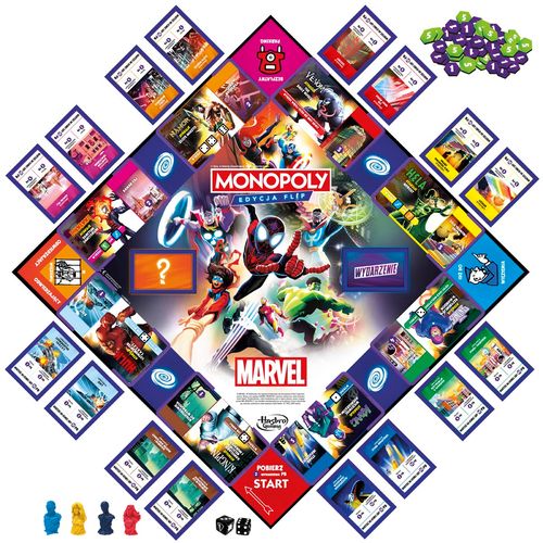 ND01_248845 *****GRA MONOPOLY Flip Marvel wersja na Arena.pl