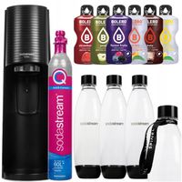 ZESTAW SATURATOR DO GAZOWANEJ WODY SODASTREAM TERRA BLACK + BUTELKI