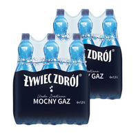 Żywiec Zdrój Mocny Gaz Woda źródlana 1,5 l x 12 sztuk