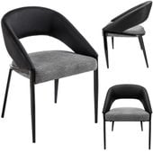 krzesło bergamo czarno-szare