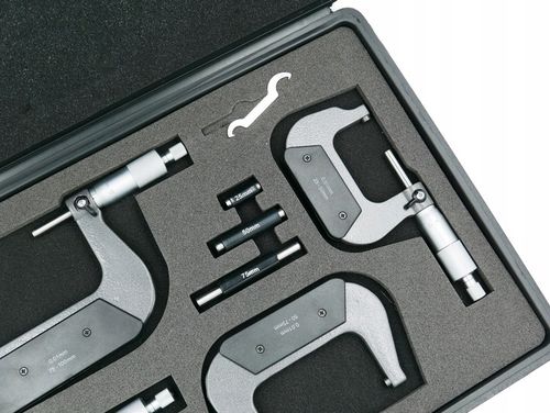 MIKROMETRY 0-100mm ZESTAW 4 SZT. MIKROMETR + BOX na Arena.pl