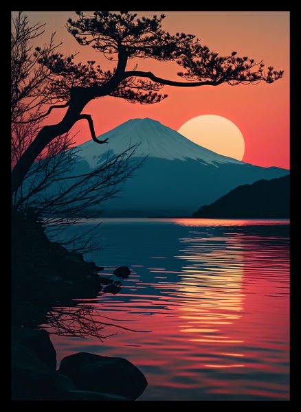 Plakat 25x35cm Góra Wieczorem zdjęcie 2