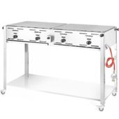 grill gazowy "master quattro" 4 palniki 22kw mobilny - hendi 154908