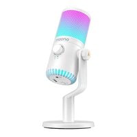 mikrofon gamingowy maono dm30rgb (biały)