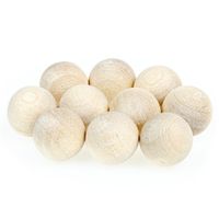Drewniane korale kulki 12mm SUROWE BEZ OTWORU 10szt.