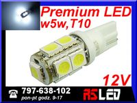 żarówka LED T10 9 Premium LED SMD w5w 12v biała zimna wysoka jakość