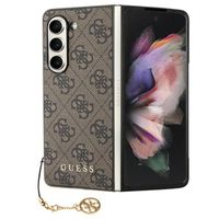 Guess nakładka do Samsung Galaxy Z Fold 5 GUHCZFD5GF4GBR brązowa HC PU 4G