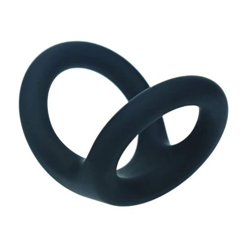 Double O Silicone Cockring - L - Black na Arena.pl