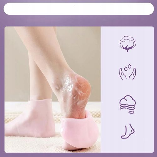 Silikonowe skarpetki na spękane pięty regenerujące pięty do zabiegów 2 par na Arena.pl