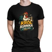 Król kurnika i tata roku - męska koszulka na prezent Czarny XS T-shirt