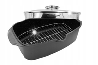 Brytfanna non-stick GARNEK MARMURKOWY GĘSIARKA DUŻA INDUKCJA 6,8 l