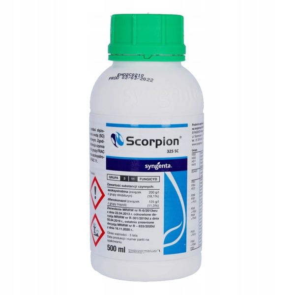 ŚRODEK GRZYBOBÓJCZY OPRYSK SCORPION 325 SC 500ML PARCH ZGNILIZNA PLEŚŃ zdjęcie 8