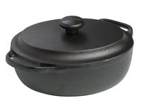 Garnek 2l żeliwny owalny z pokrywą Skeppshult Tradition czarny