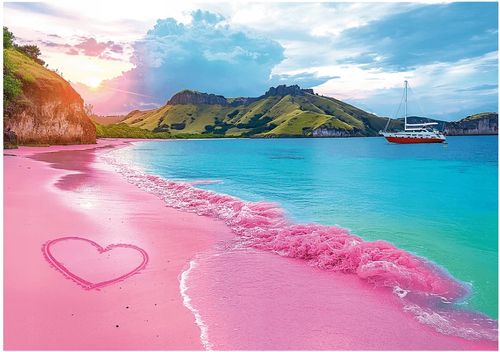 puzzle 1000 usa collection pink tropical beach na Arena.pl