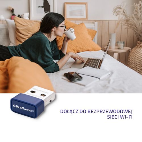 Qoltec Bezprzewodowy mini adapter WiFi Standard N | BT 4.0 USB na Arena.pl