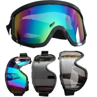 2xGOGLE OKULARY narciarskie na NARTY SNOWBOARD MULTIKOLOR OKULARY ZIMA