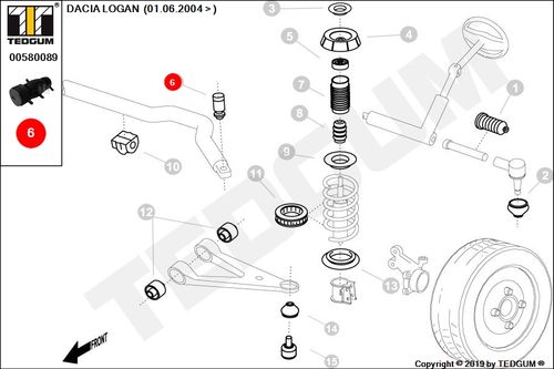 RENAULT LOGAN ŁĄCZNIK STABILIZATORA PRZEDNIEGO na Arena.pl