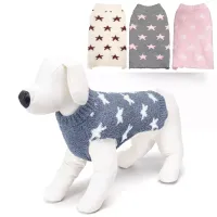 Sweter dla psa S 25 cm żakardowy w gwiazdki miękki ciepły i wygodny