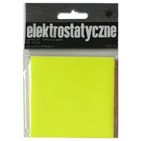 karteczki elektrostatyczne samoprzylepne 75x75 mm 100 ark. NEON - żółte