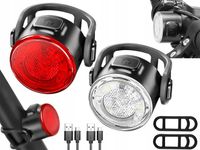 ZESTAW LAMPEK ROWEROWYCH LAMPKI DO ROWERU USB ŚWIATŁO PRZÓD I TYŁ KOMPLET