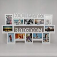 Multirama ramka na zdjęcia z napisem  Kochanym Rodzicom mdf 12 zdjęć