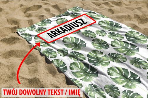 RĘCZNIK Monstery z twoim dowolnym tekstem 130x75cm 047F na Arena.pl