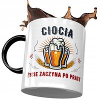 Kubek Czarny Dla Cioci Ciotuni Urodziny Na Prezent Z Nadrukiem Ze Zdjęciem