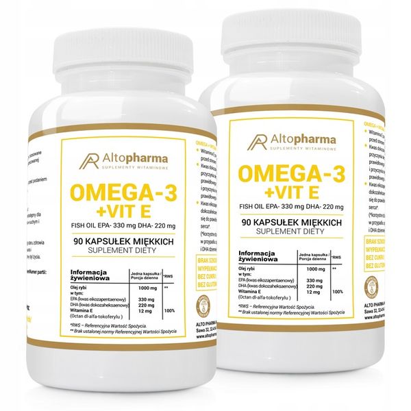 OMEGA 3 FORTE EPA330 DHA220 +WITAMINA E 2x90 kaps zdjęcie 2