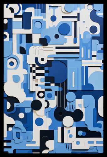 Plakat 30x45cm Niebieski Labirynt na Arena.pl