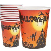 tg76539 kubki halloween 10szt kubeczki papierowe jednorazowe dynia