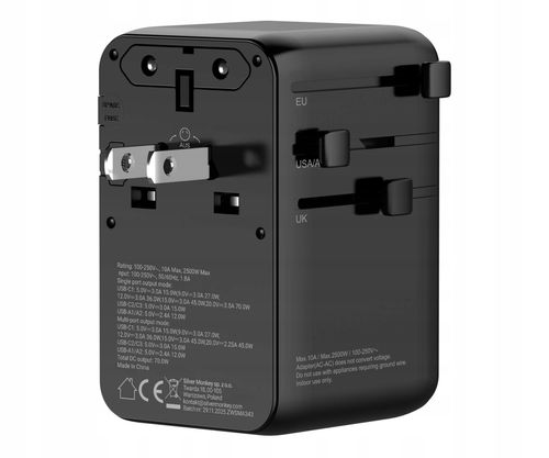 Adapter podróżny Silver Monkey Smart Travel 70W PD na Arena.pl