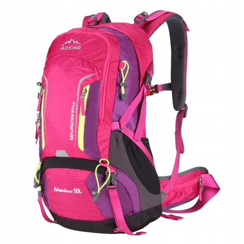 Plecak turystyczny 43l AOKING - fuksja, podzielna komora, wygodny na Arena.pl