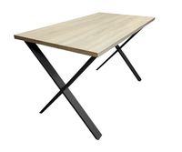 Stół do salonu kuchni 70x120x28 LOFT X czarny Dąb Sonoma