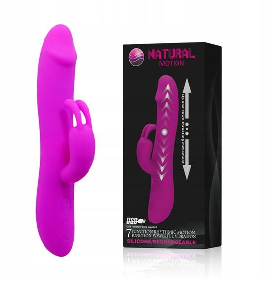 Wibrator Króliczek Ruch Posuwisty 2X7 Trybów 20Cm zdjęcie 2