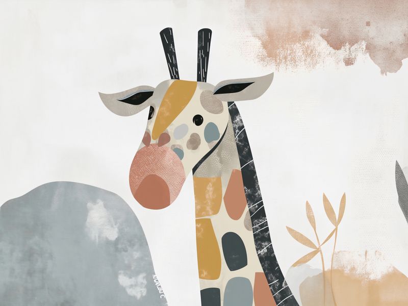Plakat 80x60cm Żyrafa Bambino zdjęcie 1