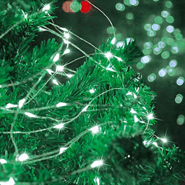 LAMPKI CHOINKOWE Na DRUCIKU 20 LED MIKRO GIRLANDA ZIMNY BIAŁY + baterie zdjęcie 13